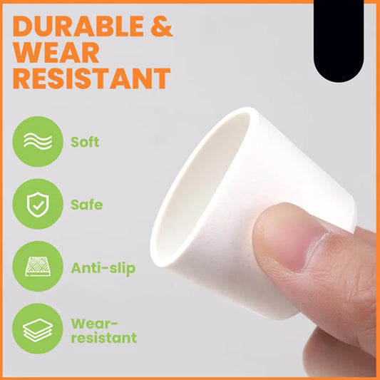 Round Rubber PVC Furniture Leg Caps 10mm/0.39in-50mm/1.97in White Seal Stopper Pipe Covers Furniture Sofa Leg Pads Non-slip