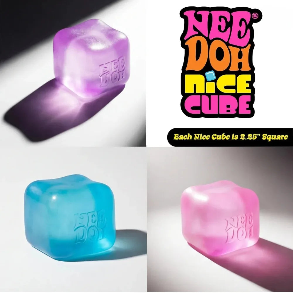 NEW Trending Nee Doh Jellyfish & Cube Squish Toy - Soft Jelly Squeeze Stress Relief Fidget, Sensory NeeDoh for Kids & Adults @!