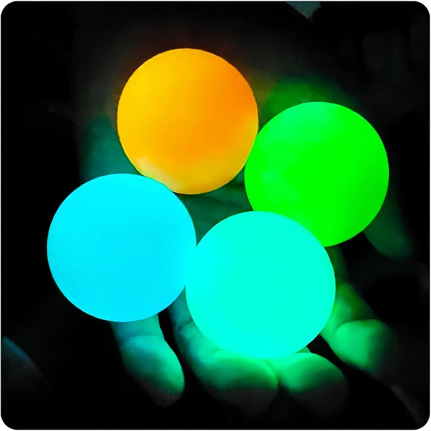 5-20pcs Glow in the Dark Bouncy Balls Rubber Stress Relief Toys for Kids Birthday Party Favor Valentine Gifts Classroom Prizes