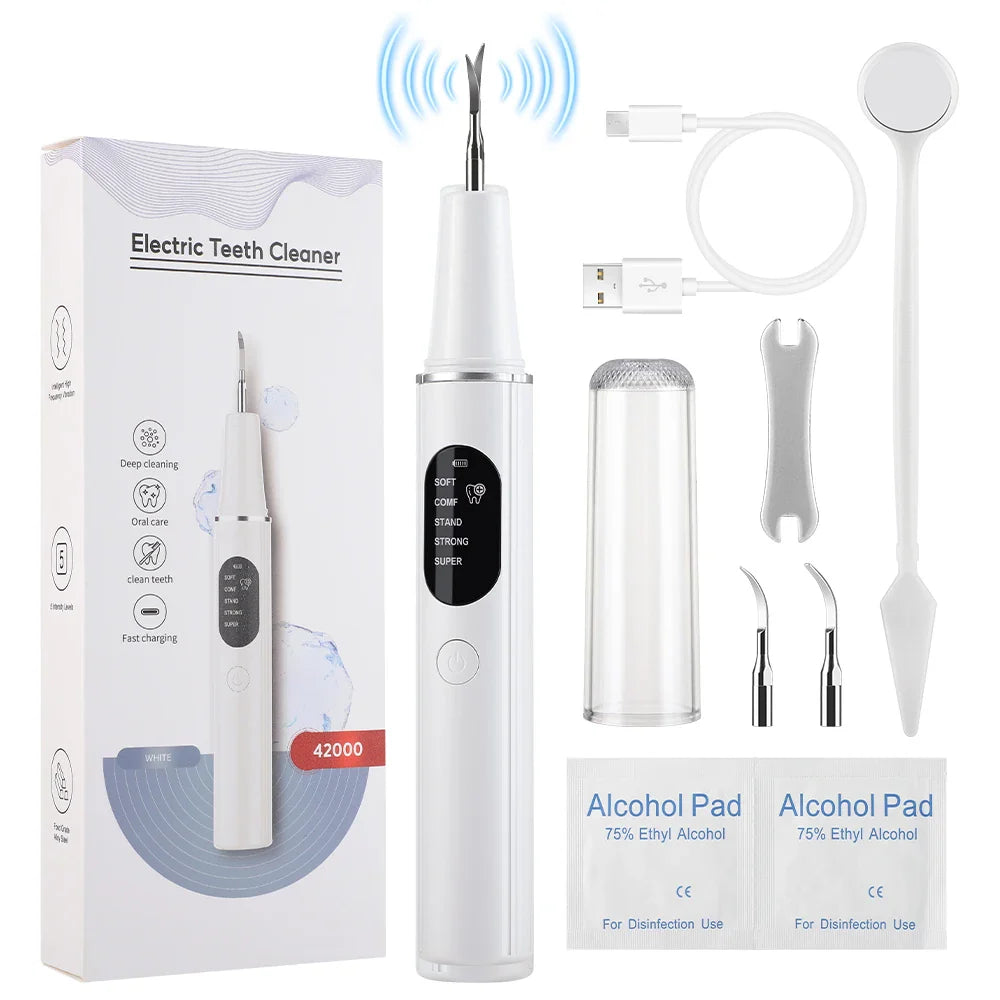 Electric Ultrasonic Dental Scaler 5 Modes Calculus Oral Tartar Remover Tooth Stain Cleaner Teeth Whitening Oral Care