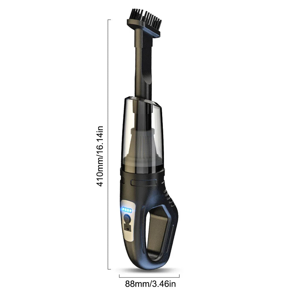 120W Portable Car Vacuum Cleaner USB Charging Handheld Cordless Vacuum Cleaner Powerful Suction for Auto/Home/Office/Pet Hair