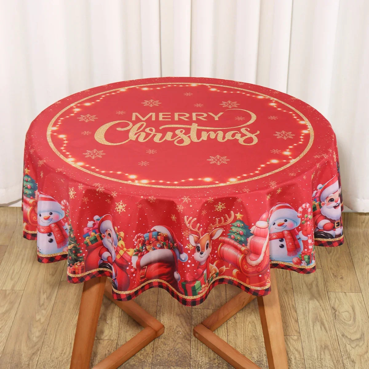 Christmas Santa Claus Tablecloth Merry Christmas Decoration For Home 2025 Navidad Kerst Noel Xmas Table Decor New Year 2026 Gift
