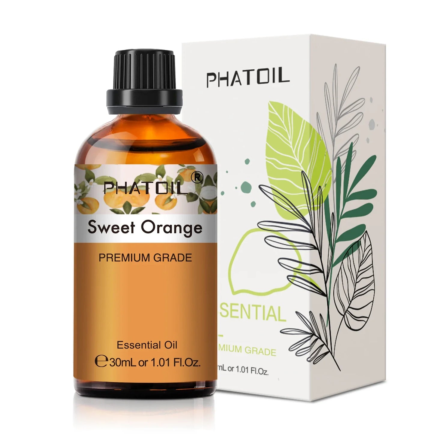 PHATOIL 1PCS Aromatherapy Essential Oil 30ml Lemon Eucalyptus Lavender Bergamot Jasmine Juniper Rose Vanilla Aroma Essential Oil