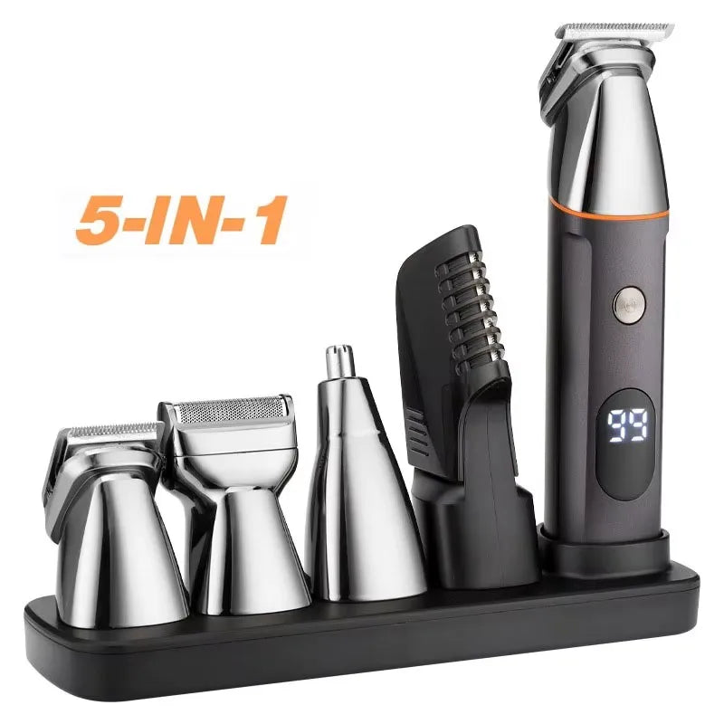 Mijia 5 in 1 Hair Trimmer Machine LCD Display Clippers Barber Professional Hair Cutting Machines Men's Electric Shaver