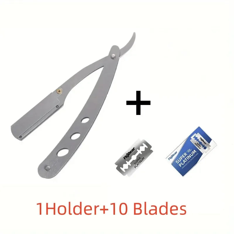Shaving Razor Face Manual Shaves Blades Foldable Straight Safety Razor Men Stainless Steel Care Body Face Hair Removal Knife