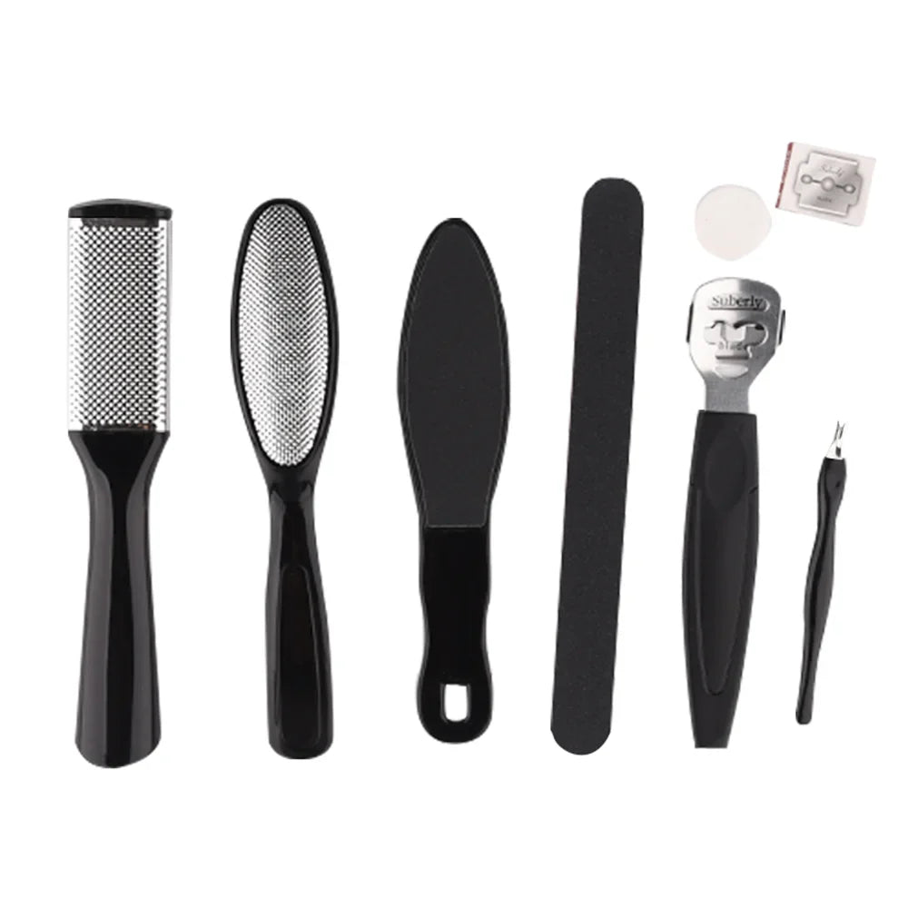 Pedicure Kit 8/10/15/23 in 1 Stainless Steel Professional Pedicure Tools Foot Rasp Peel Callus Dead Skin Remover Care Pedicure