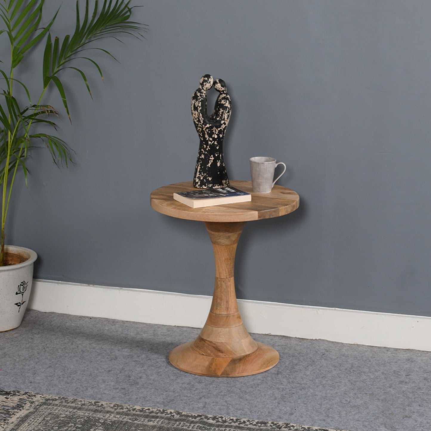 Merlin Mango Wood Round Side Table