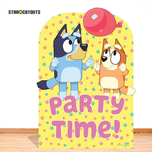 SC4570 Bluey Bingo Balloon Play Party Time Child Sized Backdrop Cardboard Cut Out Height 135cmBluey Cardboard Cutout UK | Life Size Party Decoration