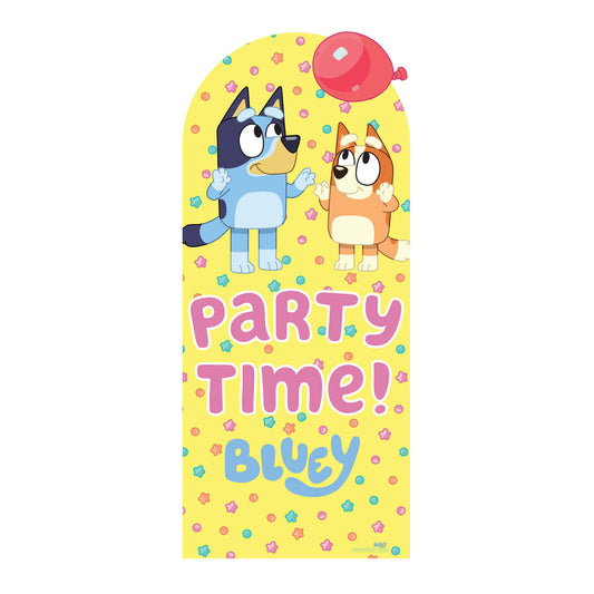 SC4573 Bluey and Bingo Balloon Party Time Large Backdrop Cardboard Cut Out Height 185cm