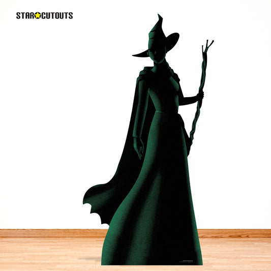 SC4653 Wicked Elphaba Witch Green & Black Silhouette Cardboard Cut Out Height 163cm