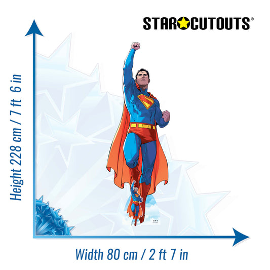 SC4842 Superman Takes Flight Comic Style Cardboard Cut Out Height 228cm