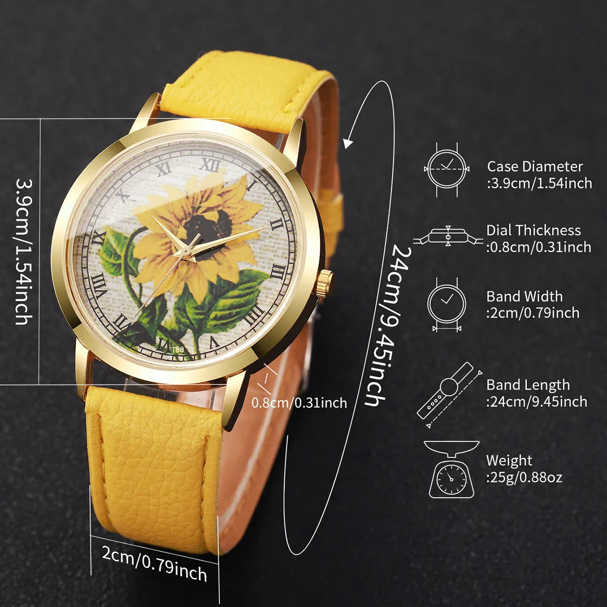 Fashion Flower Roma Dial Women Wristwatch Casual Leather Strap Quartz Watches For Ladies Clock Reloj Mujer(Without Box)