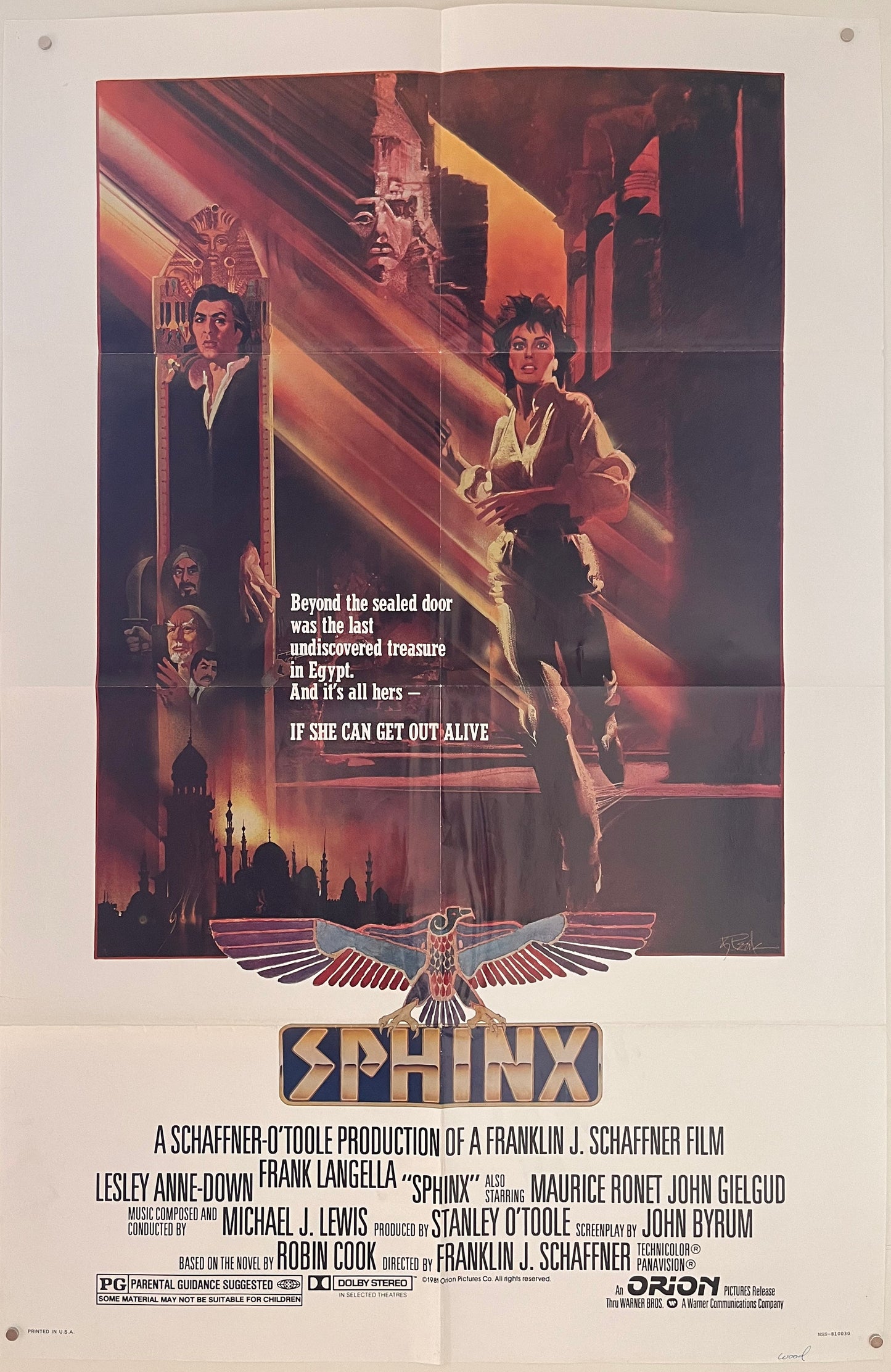 Sphinx (1981) Original US One Sheet Movie Poster