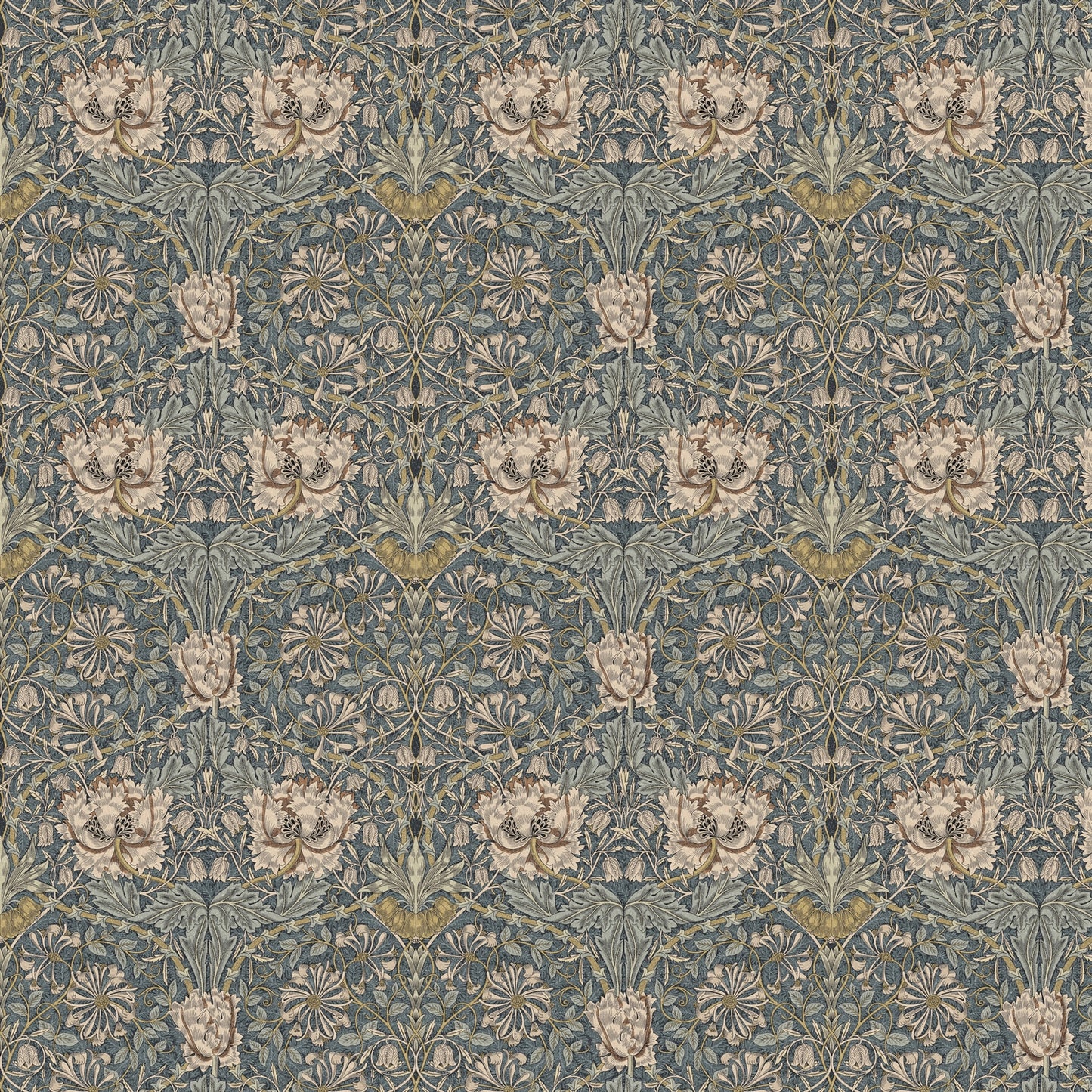 William Morris Honeysuckle Steel Fabric