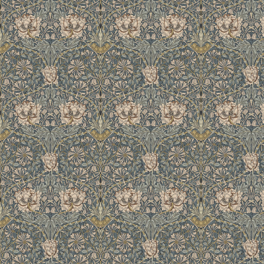 William Morris Honeysuckle Steel Fabric
