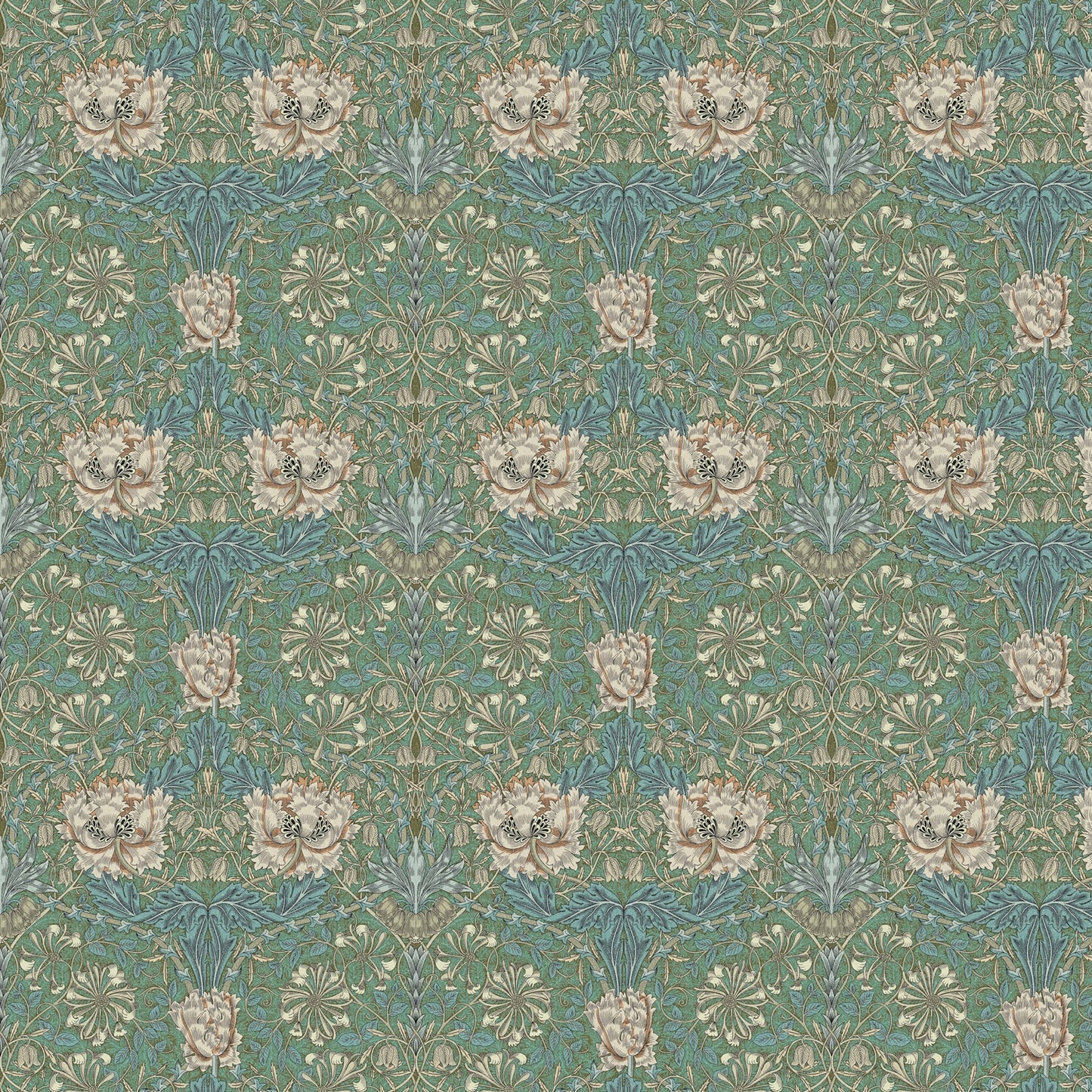 William Morris Honeysuckle Seaspray Fabric