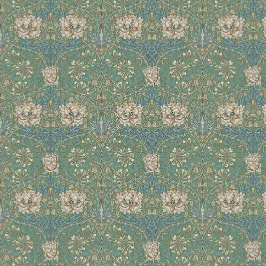 William Morris Honeysuckle Seaspray Fabric