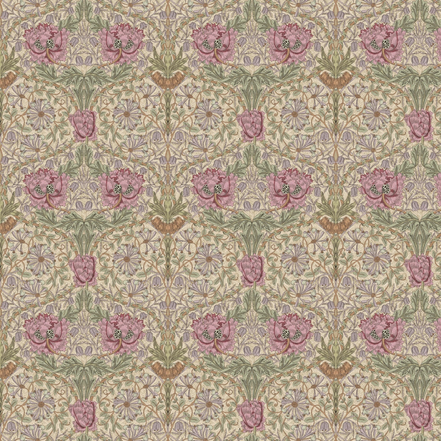William Morris Honeysuckle Rose Fabric