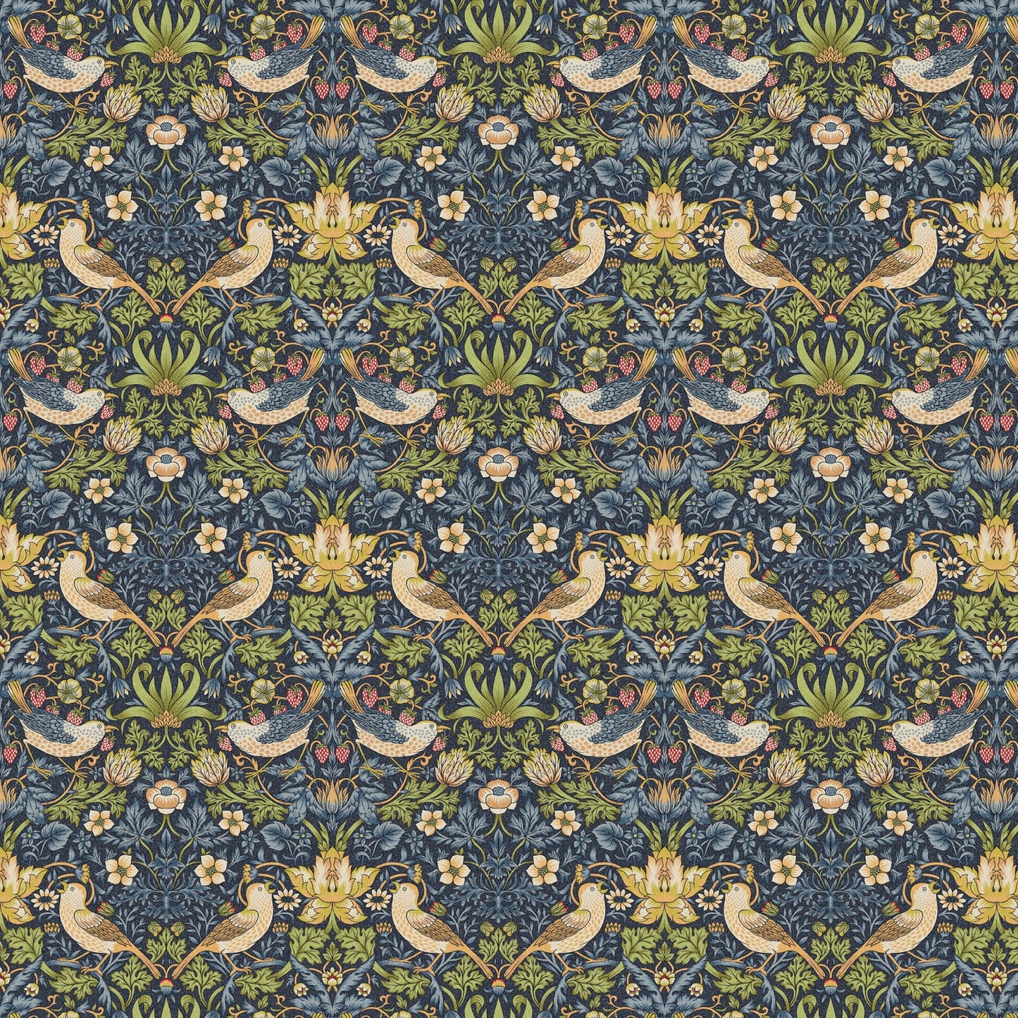 Strawberry Thief Navy Fabric