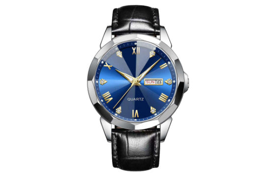 Business Men's Watch Double Calendar High-grade Quartz