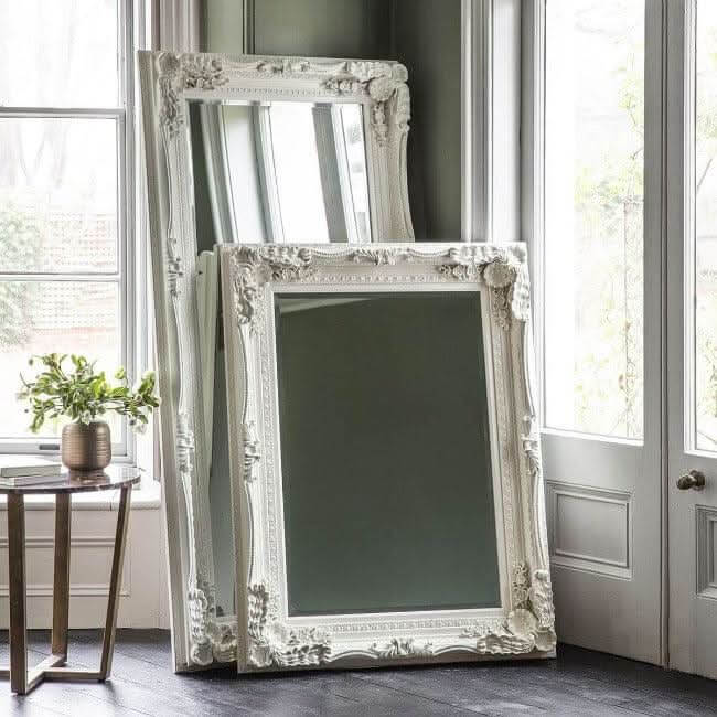 Charles Leaner Mirror in Cream 176cm x 90cm