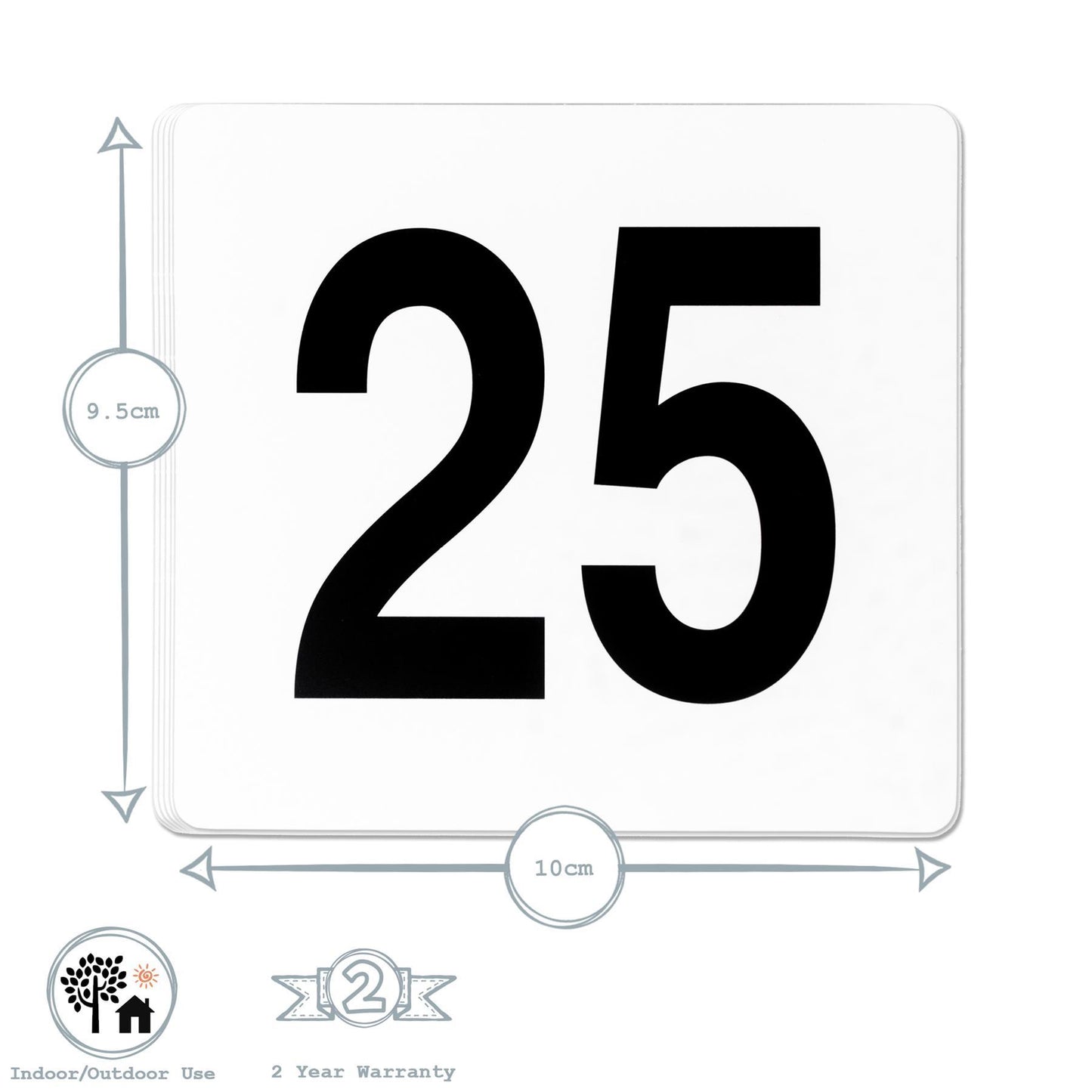 Plastic Table Numbers - 1 to 25