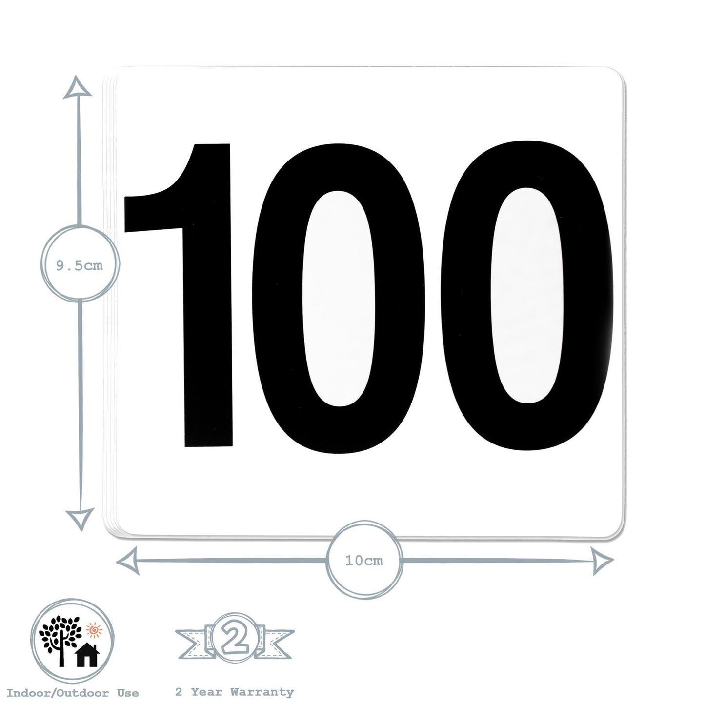 Plastic Table Numbers - 1 to 100