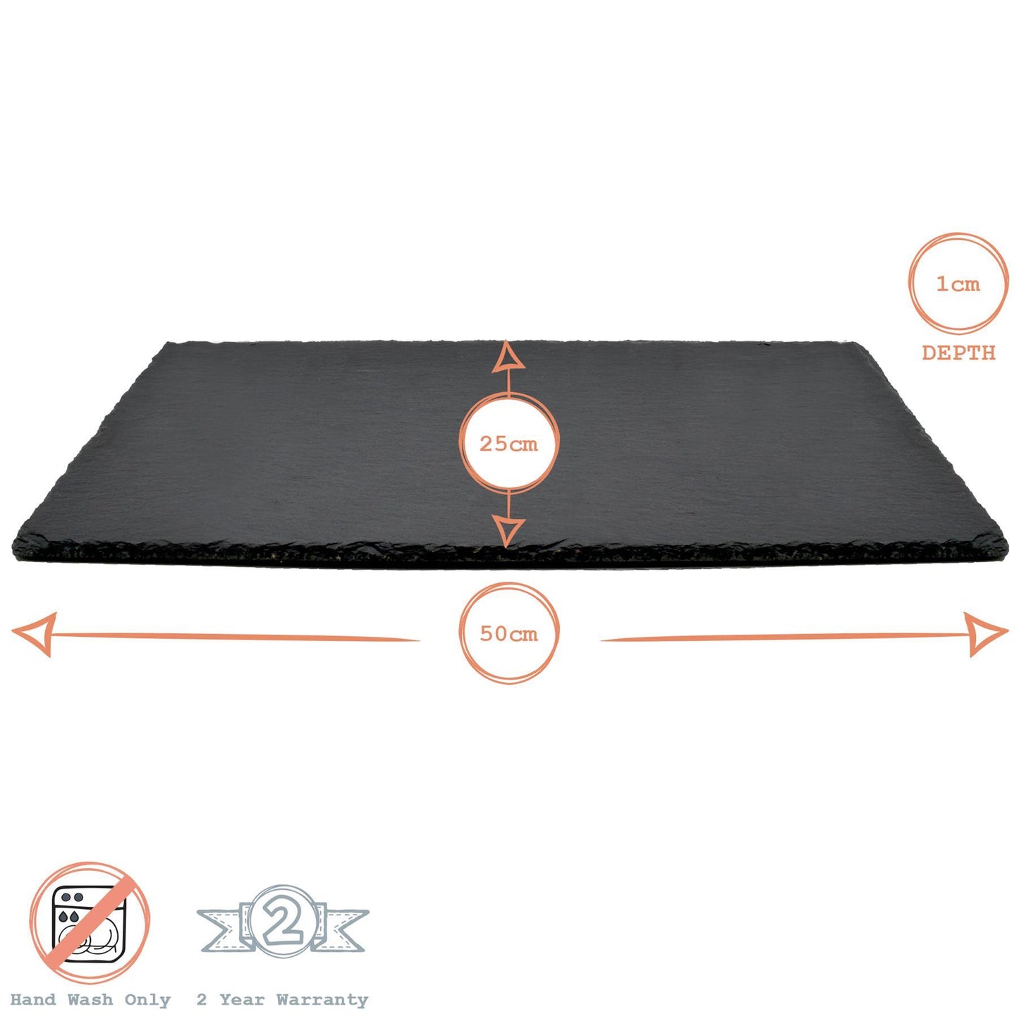 13pc Black Rectangle Slate Placemats Set