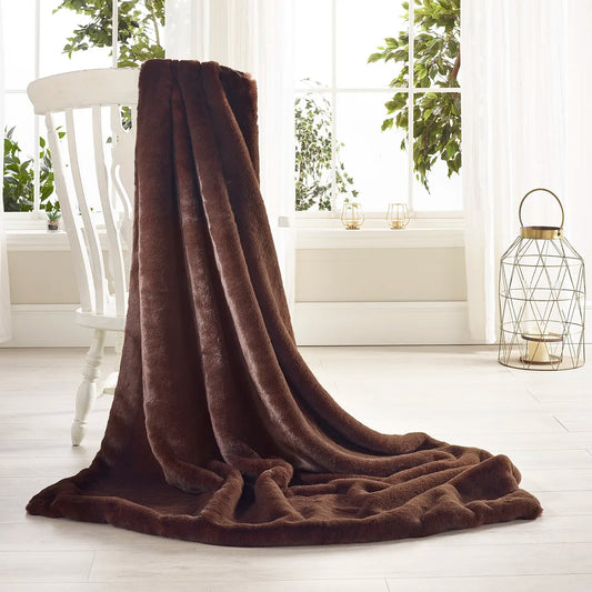Brown Bear Faux Fur Throw