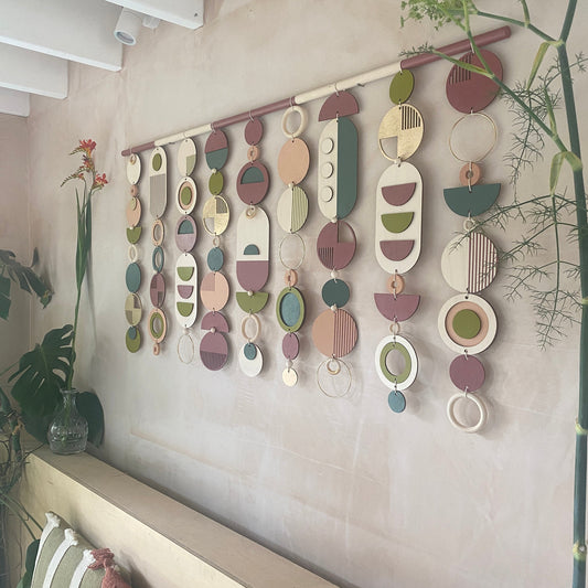 Large Geometric Modern Wall Art - Minimal Home Decor - Eclectic Tapestry - Big Centerpiece Tapestry - Unique Handmade Wall Hanging - Fun Art