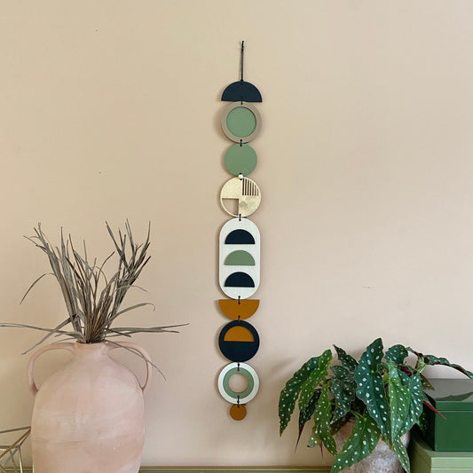 Longer Wall Art - Geometric Artwork - Minimal Home Decor - New Home Trend - Slim Centre Piece Art - Thin Wall Tapestry - Wood Art