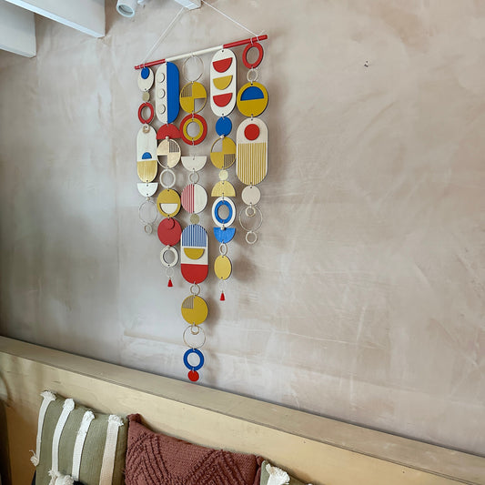 Bright Modern Wall Art - Geometric Artwork - colourful Home Decor - New Home Decor - Large Centre Piece Art - Big Wall Tapestry - Primary