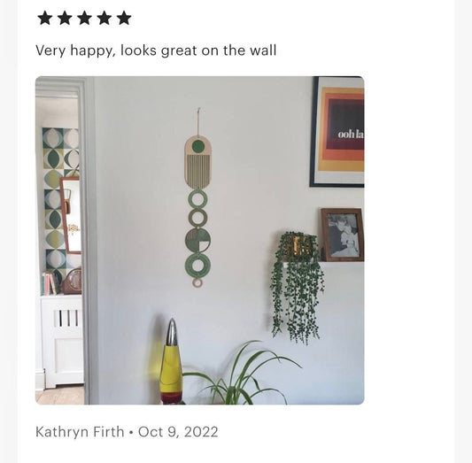 Green Modern Wall Art - Wood Wall Hanging - Mid Century Wall Decor