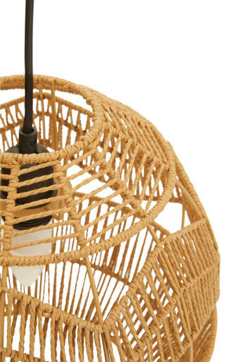 Natural Paper Rope Pendant Light | Jaya