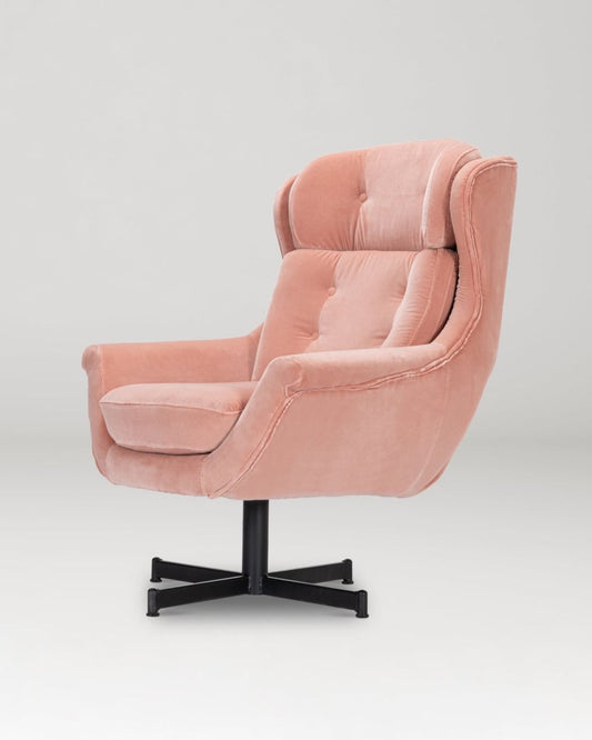 John Swivel Chair - Muted Clay Cotton Velvet