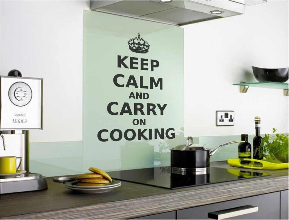 Keep Calm and Carry On Cooking Wall Sticker