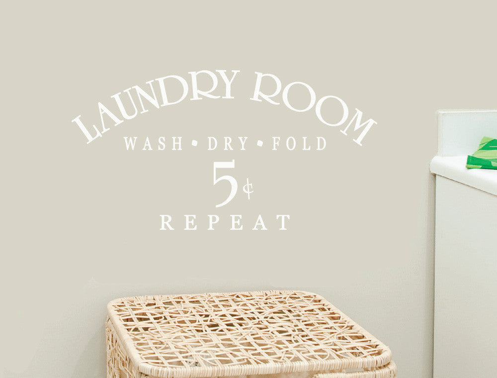 Laundry room wall sticker quote