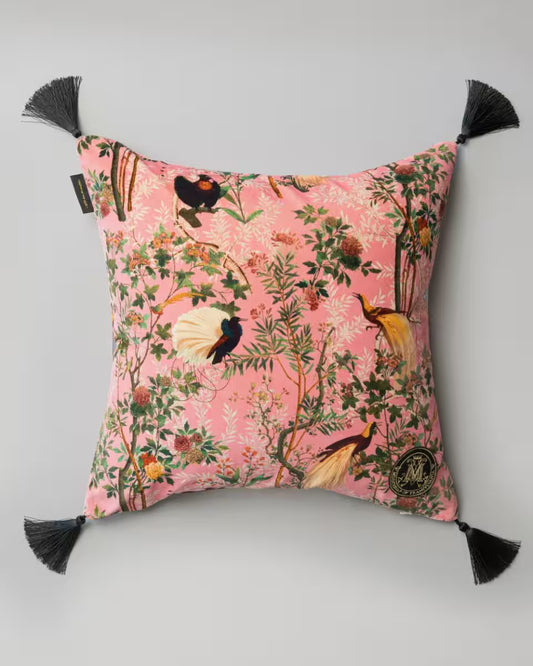 ROYAL GARDEN Pink Velvet Cushion