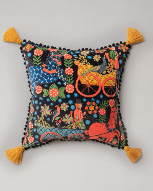 FASNACHT Anthracite Velvet Cushion