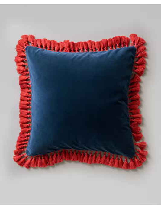 LA DOLCE VITA Embroidered Velvet Cushion