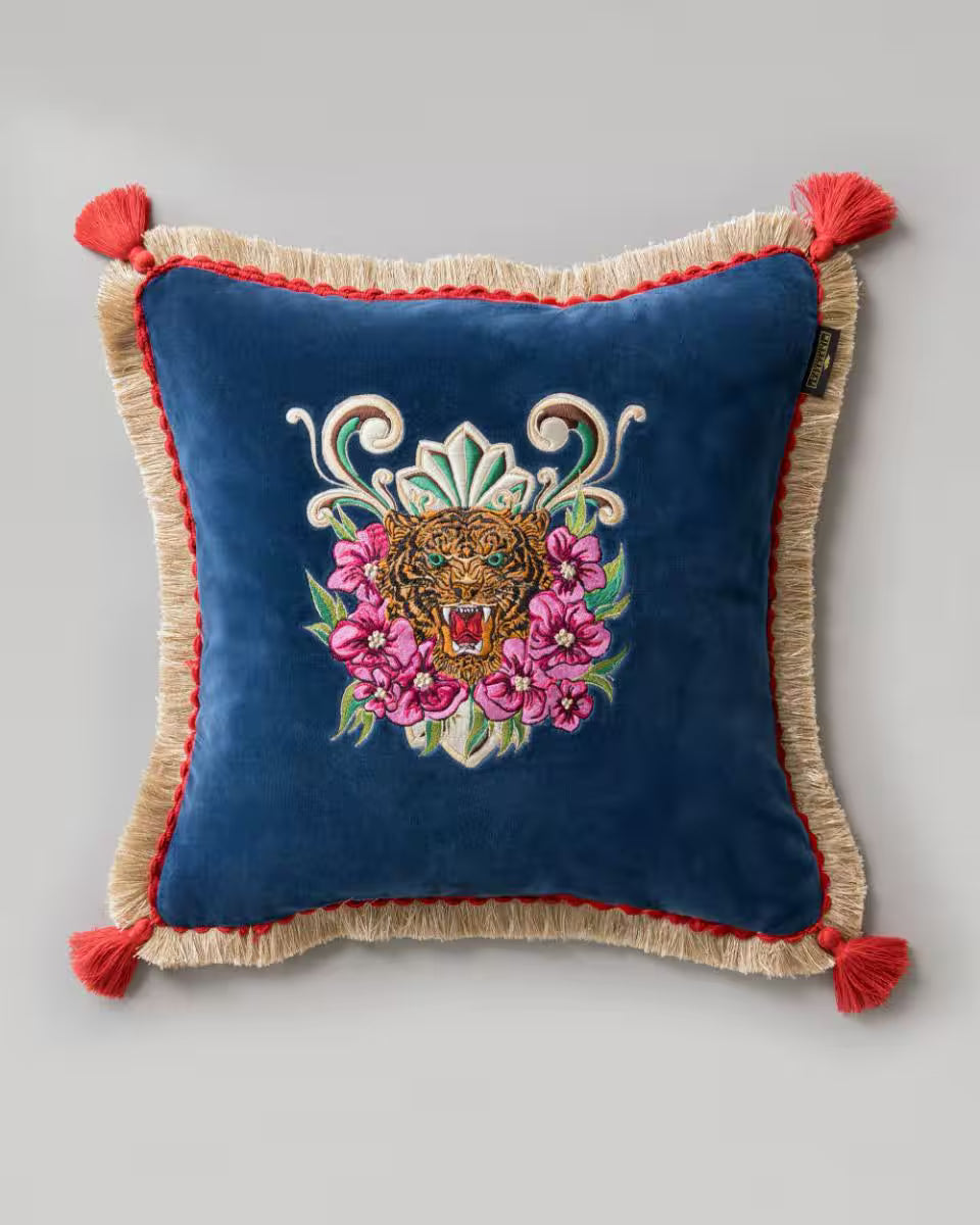 ROARRR Embroidered Velvet Cushion