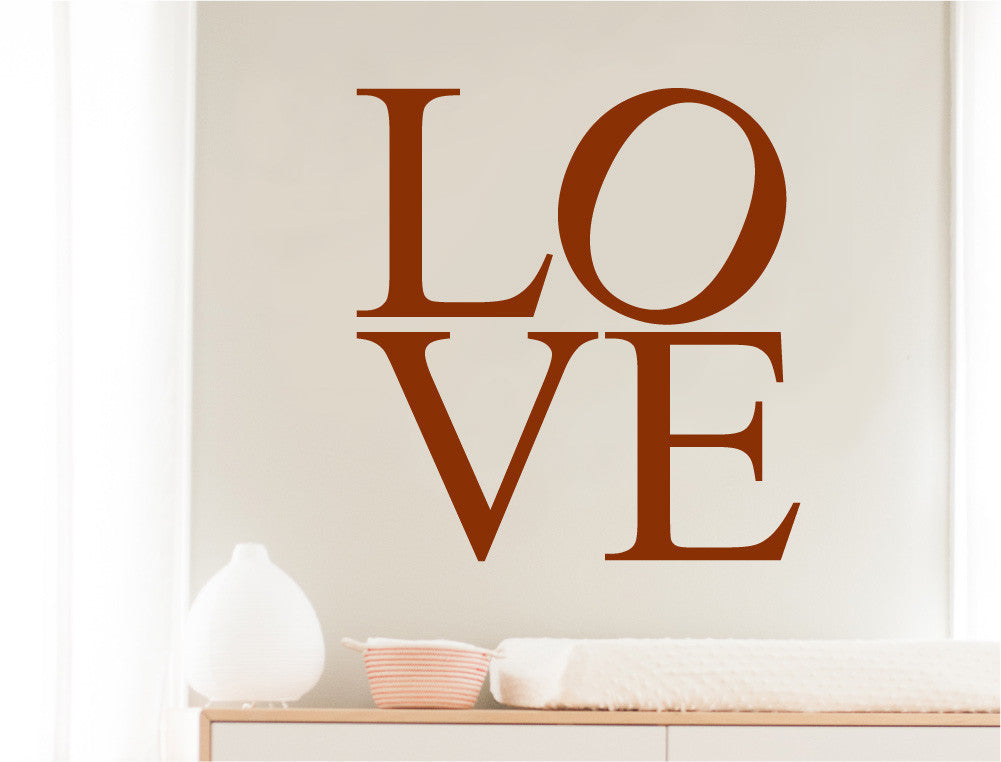Love Wall Art Decal Letters