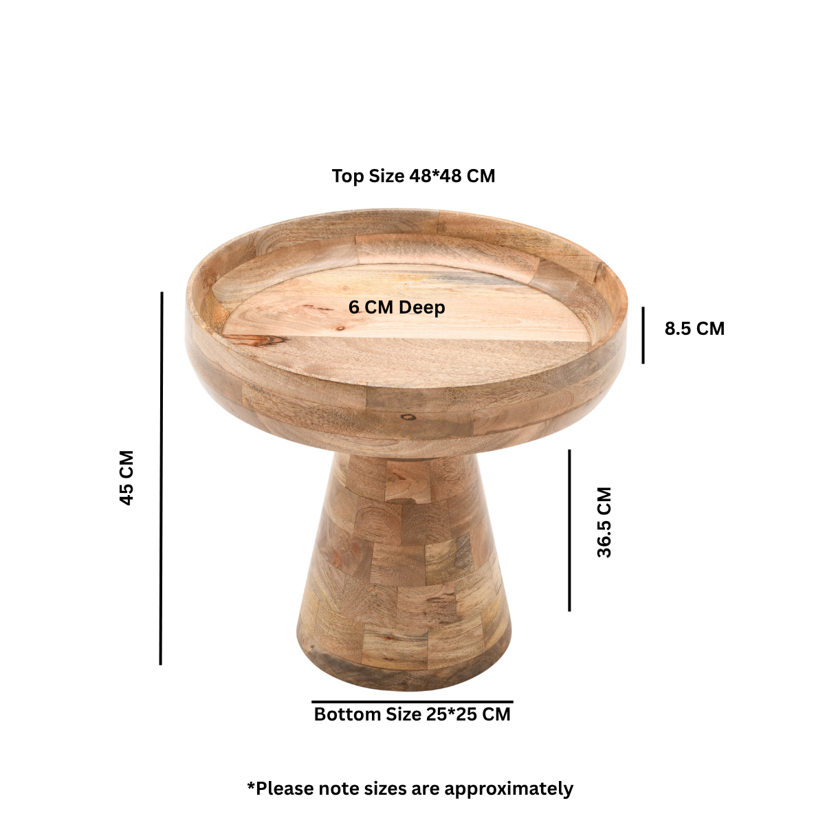 Merlin Mango Wood Bedside Table