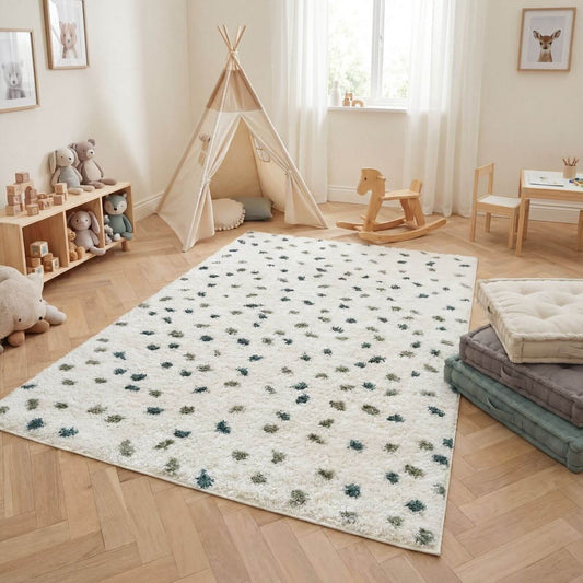 Moodi Shaggy Green Drizzle Rug