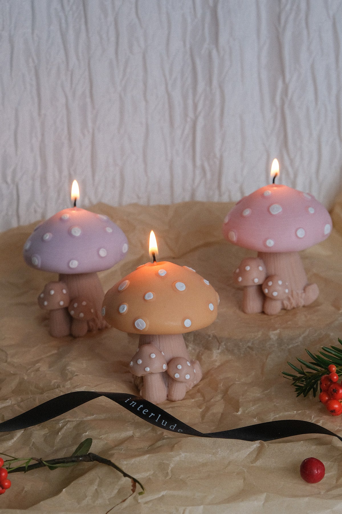 Mushroom Family Candle