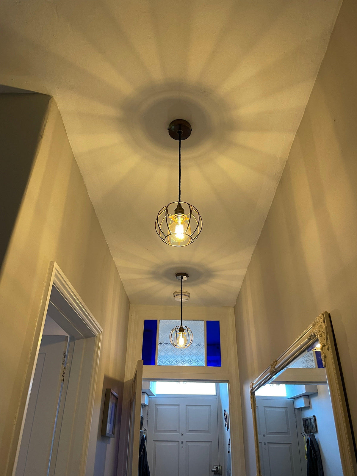 Single Pendant Light with Pumpkin Shade | Rustic Bedside & Feature Lighting UK