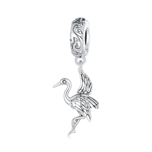 1 Piece 28*12mm Hole 4~4.9mm 925 Sterling Silver Bird Polished Pendant Jewelry Accessories