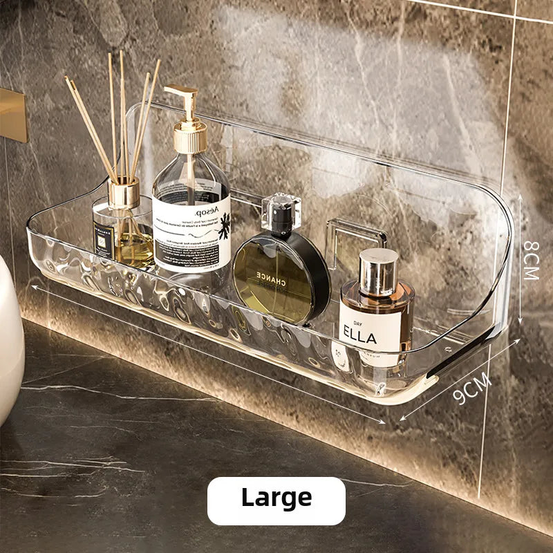 Acrylic bathroom storage rack bathroom toilet punch-free wall-mounted washstand Wall cosmetics storage rack