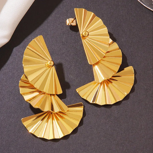 1 Pair Streetwear Sector 304 Stainless Steel Imitation Gold Ear Studs