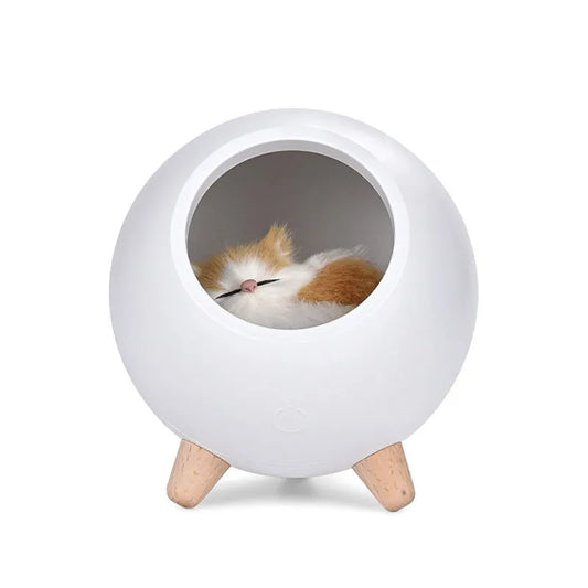 Cute little pet house night light usb rechargeable headlamp children's bedroom Bluetooth speaker led bedside table lamp desktop